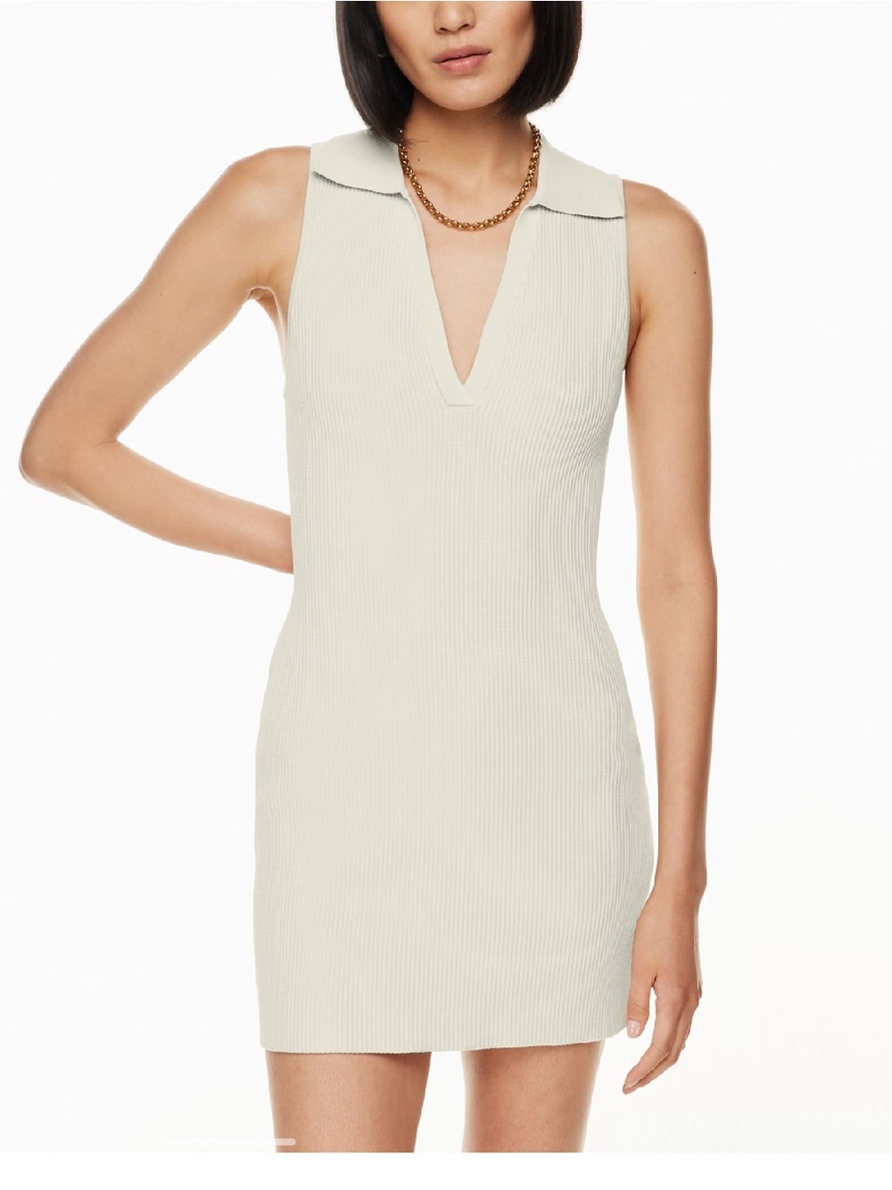 Aritzia Babaton Sculpt Knit Polo Dress Size Medium